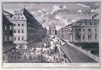 View of the Fori Lubek engraved by Johann-August Corvinus by Salomon after Kleiner